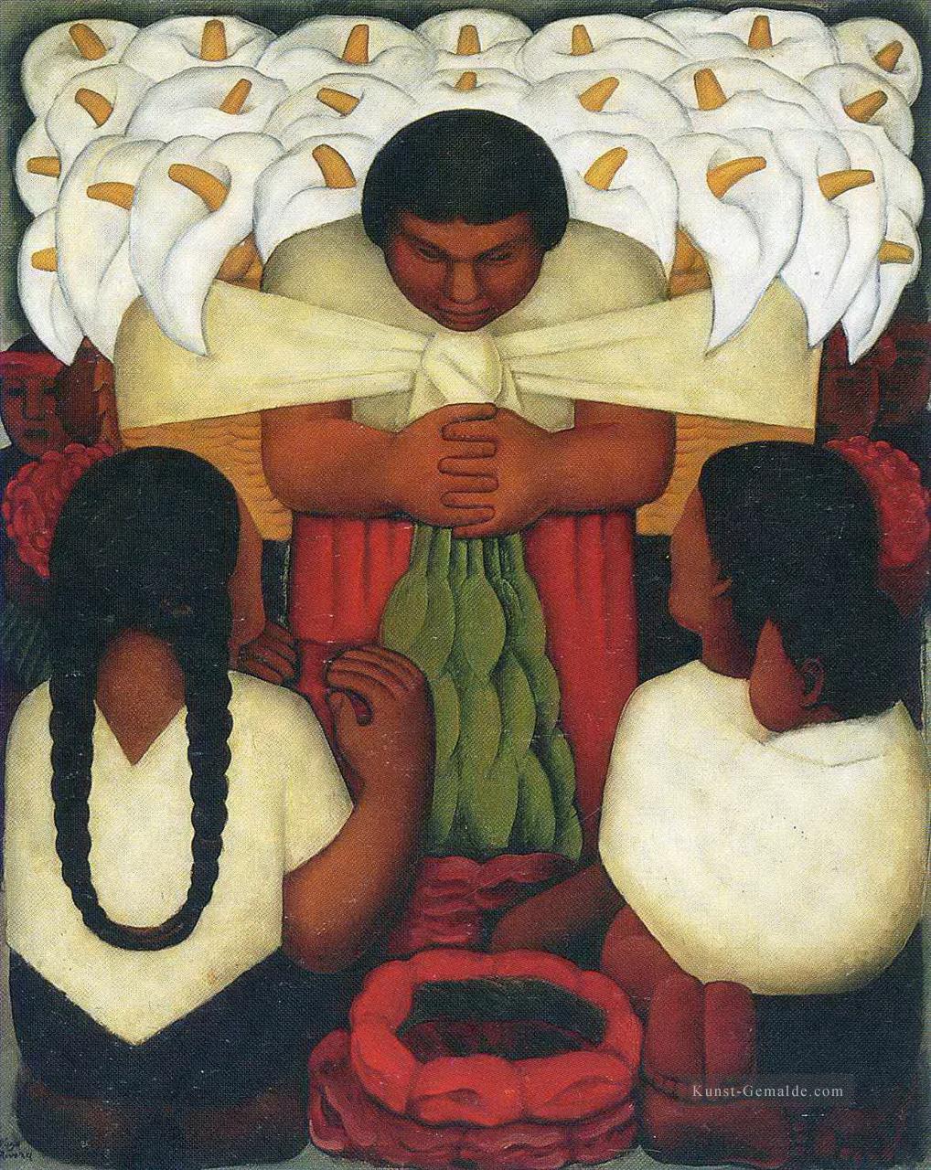 Blumenfest 1925 Diego Rivera Ölgemälde